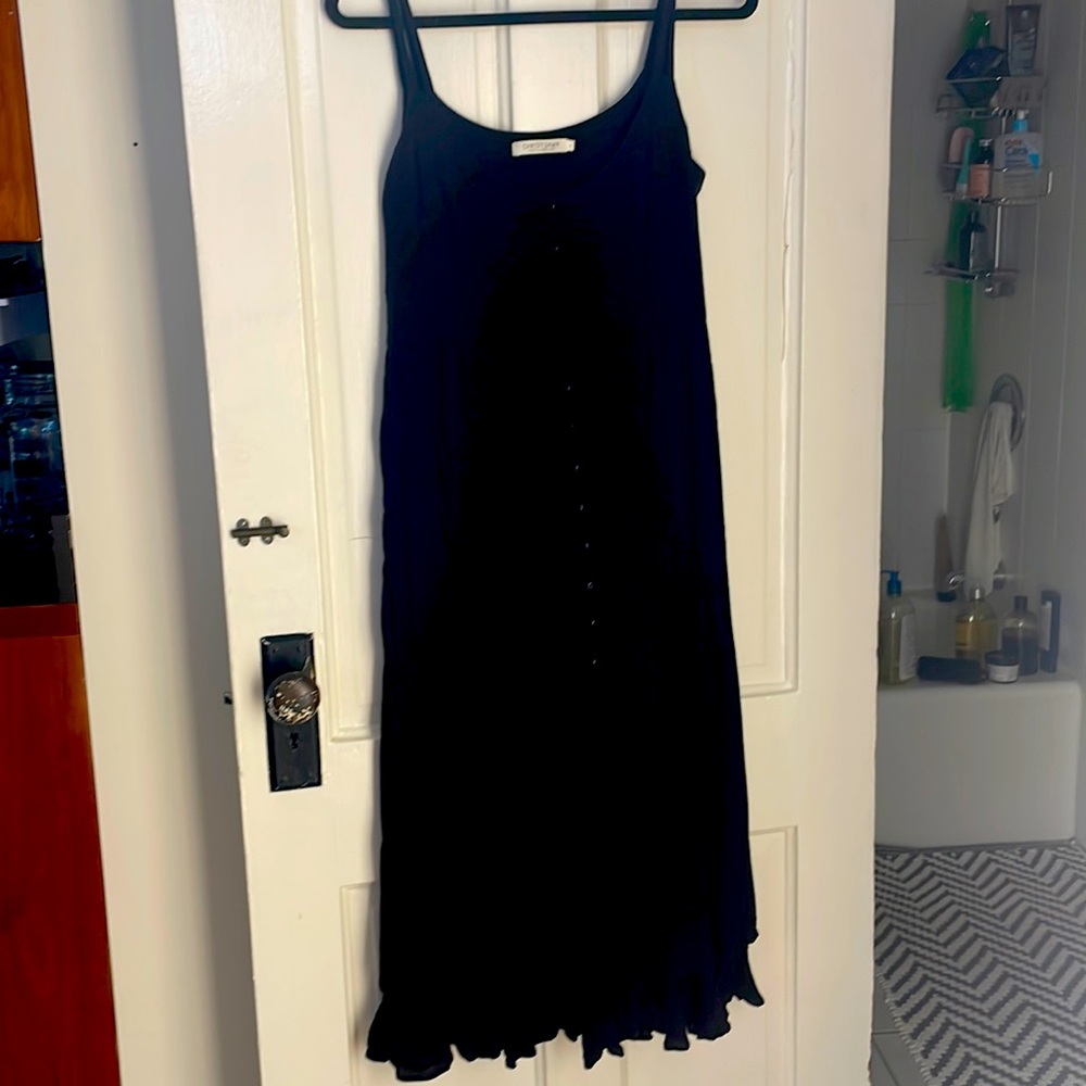 Christy Dawn black button up dress for summer